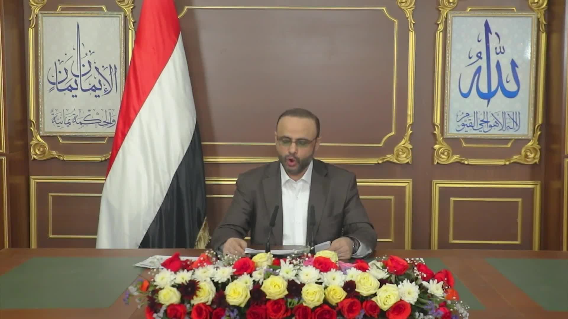الرئيس المشاط: ما يمر به وطننا من عدوان أمريكي سعودي وحصار جائر ليس إلا محاولة يائسة تمهيداً لتقسيم الوطن