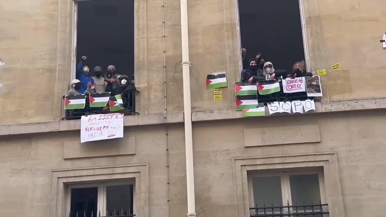 تحرك جديد لطلاب بمعهد العلوم السياسية في باريس تضامنًا مع غزة والقضية الفلسطينية