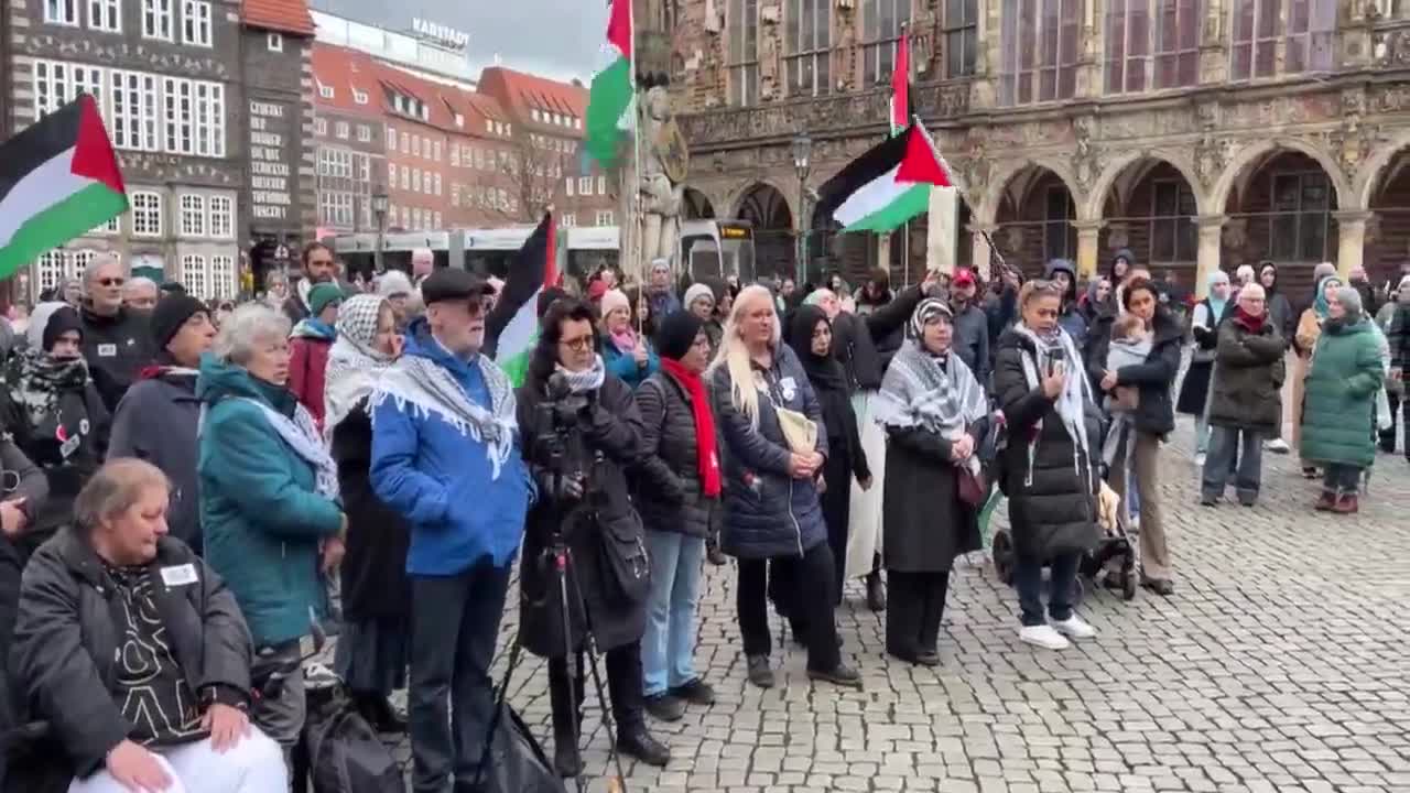 Demonstration in Bremen Against Israel's Aggression on Gaza