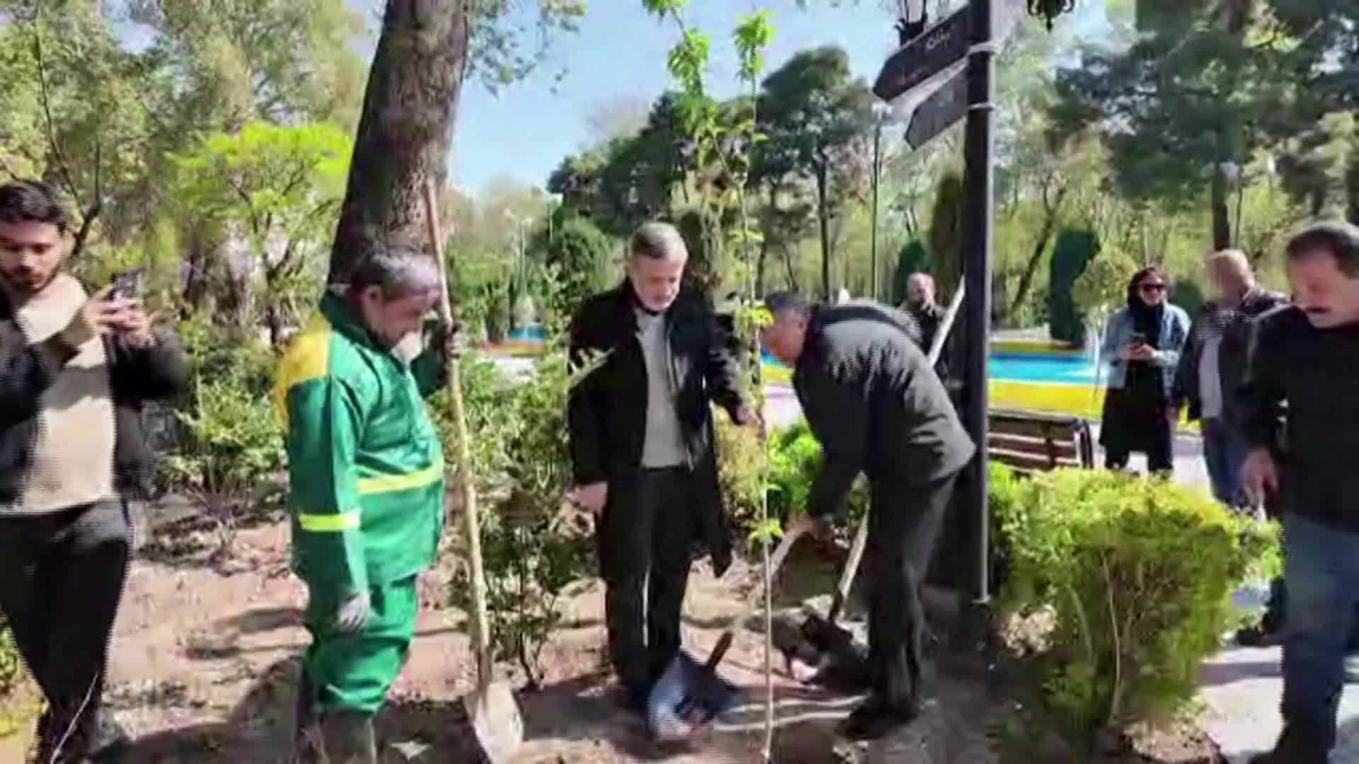 Ciudadanos de Teherán Participan en la Tradición Anual de "Día de la Naturaleza" para Fomentar la Reforestación