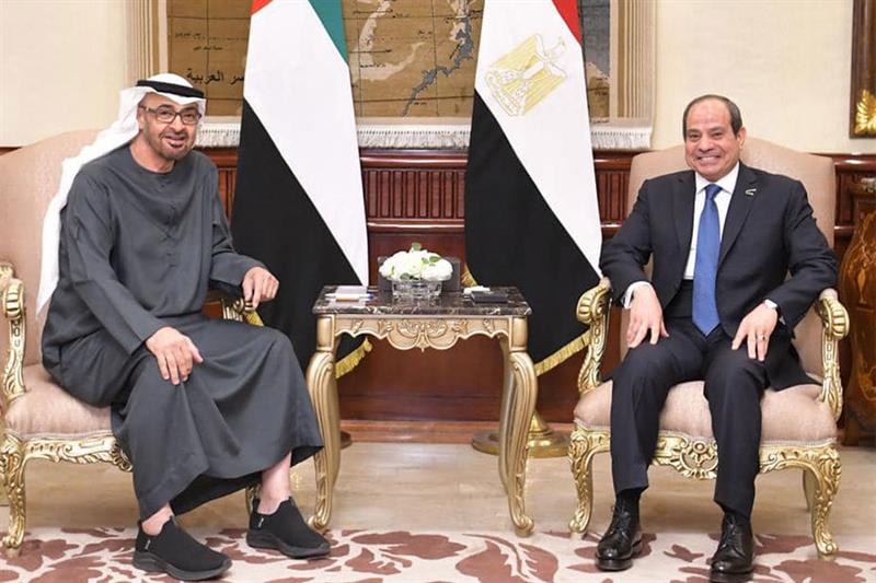 Sisi and Bin Zayed Discuss Ceasefire Efforts in Gaza