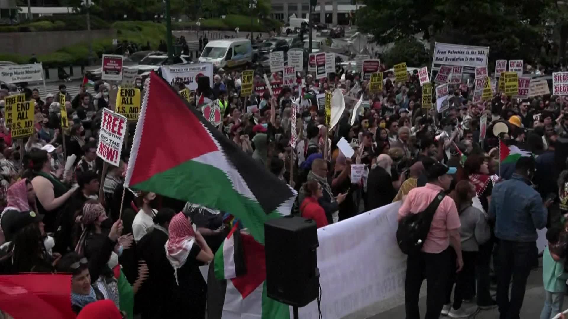 في عيد العمال.. تظاهريات مؤيدة لفلسطين في نيويورك