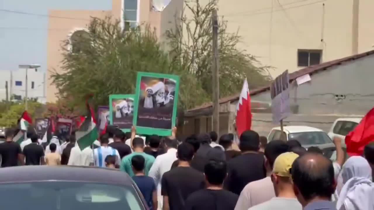 مسيرة في الدراز دعماً لغزّة وللمطالبة بالإفراج عن المعتقلين السياسيين في سجون البلاد